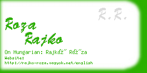 roza rajko business card